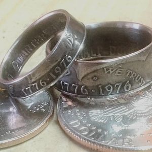Half dollar and quarter dollar ring set